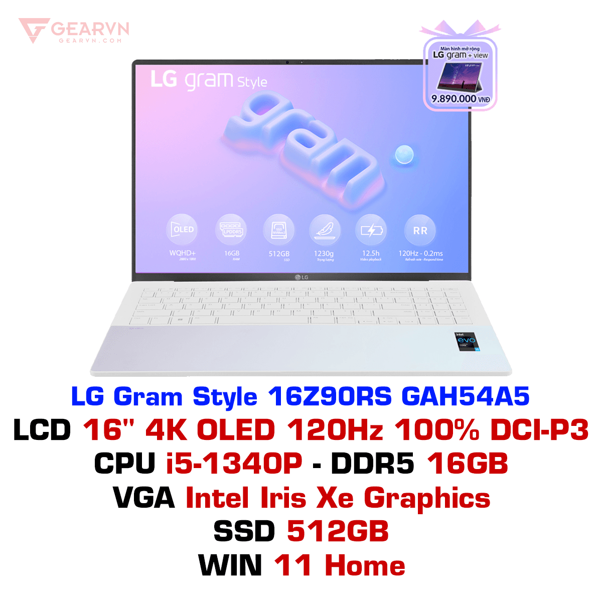 Laptop LG Gram Style 16Z90RS GAH54A5