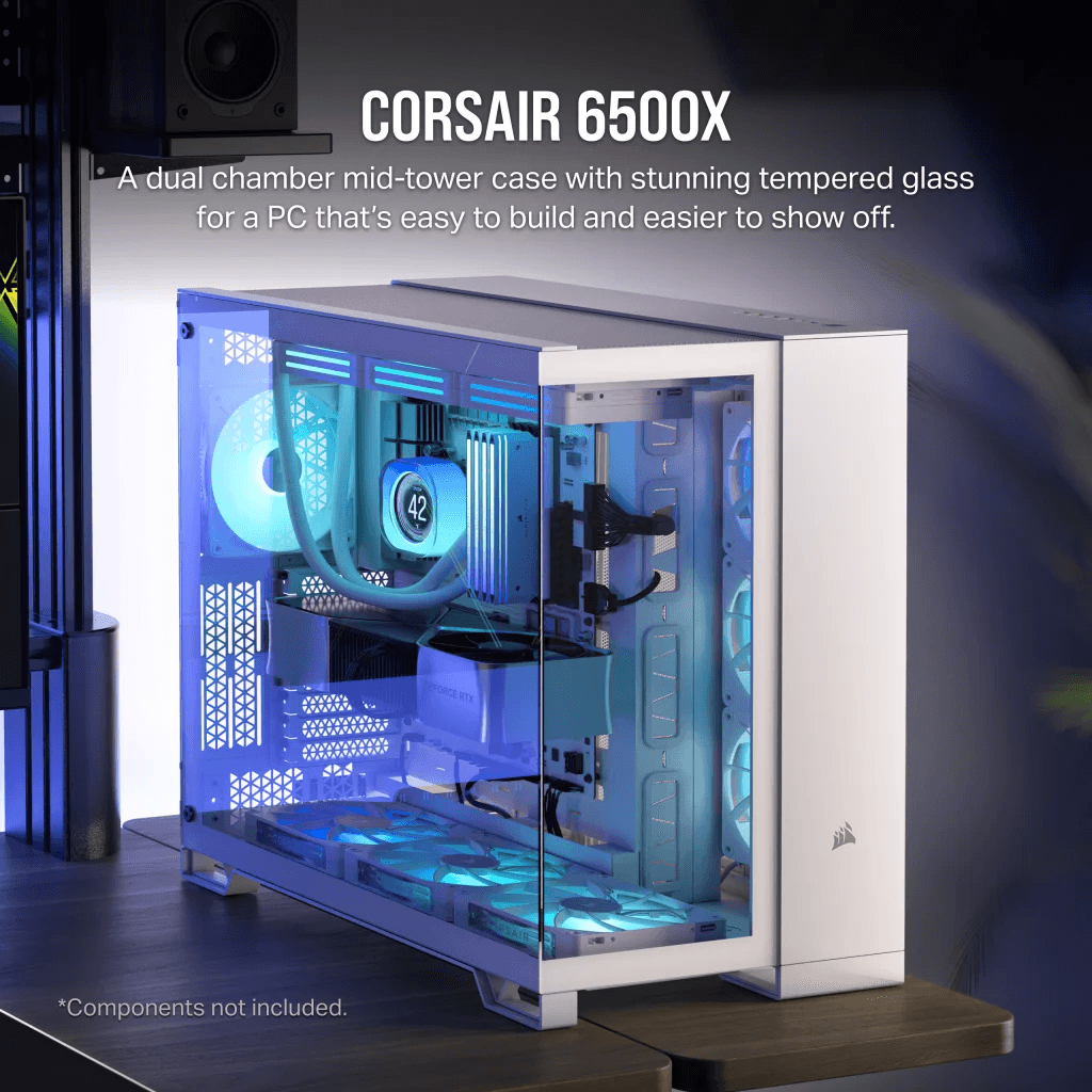 Vỏ Case Corsair 6500X Tempered Glass Mid-Tower - Black